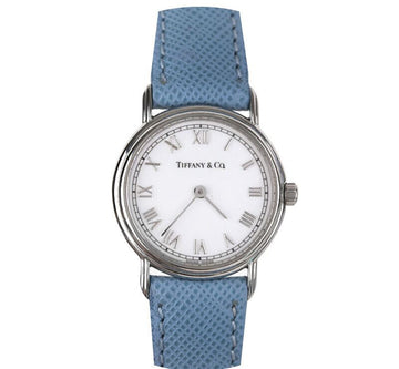 TIFFANY & CO ホワイト クラシック スチール レザー バンド 25MM 7235479423 75876096