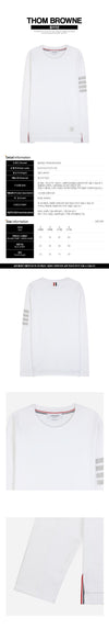 Thom Browne Diagonal Armband Long Sleeve T-Shirt White MJS245A 07323 100 72360045 [P]