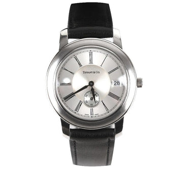 Tiffany & Co Classic Steel Leather Band Black 36MM 7233737101 75876134