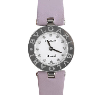 Bulgari BZ22S B.zero1 White Diamond 12P Steel Leather Band 22MM 7227285041 75684035