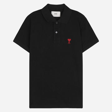 AMI PK-Shirt mit Logo-Stickerei für Herren Schwarz 760 001 143823775