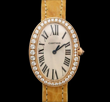 CARTIER WB520004 Benuat Roségold Diamant Lünette Lederarmband Quarz Klein 23,5MM 7526908280 128461087