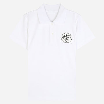 MONCLER 男性ビッグロゴポロ半袖Tシャツ ホワイト 8A00005 89A16 00A 144127580
