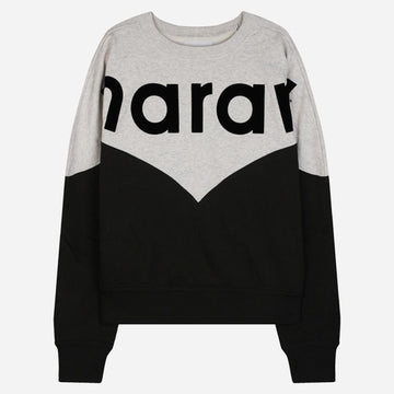 ISABEL MARANT マンハッタンロゴスウェットフェイドブラックSW0006FA A1M08E 02FK 144127582