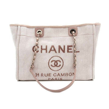 CHANEL Fabric Deauville Chain Shoulder Bag 9202403675 144370356