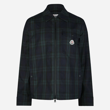 MONCLER 5F メンズ チェック コットン ギャバジン シャツ ジャケット 2F00007 M7484 F98 144630001