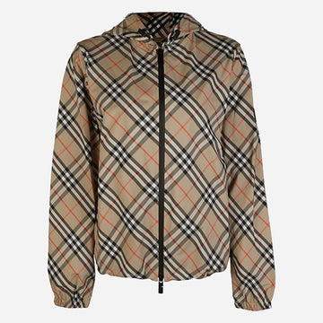 BURBERRY 女性用チェックフードジャケット 144752020