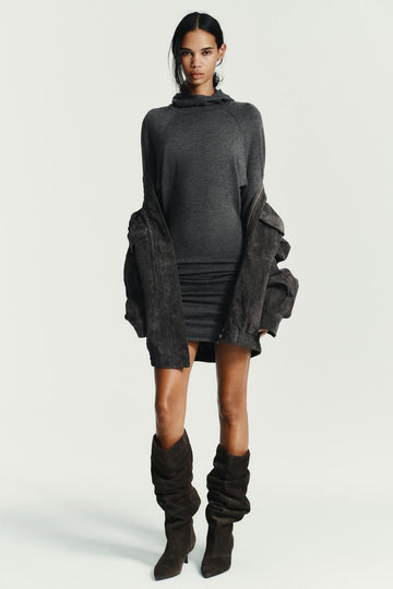 Zara Suede Heel Boots 38 146306519