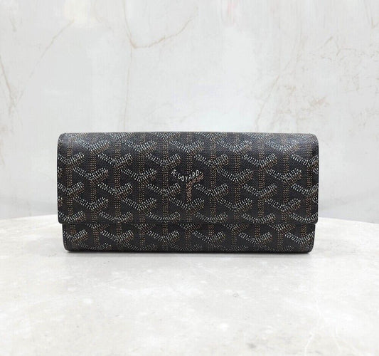 Goyard Black Baren Long Wallet 123668179