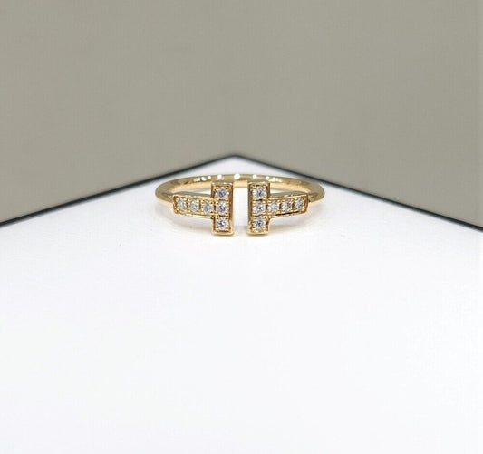 Tiffany & Co 18k Diamond Wire Ring 18K Gold Size 14 79594774