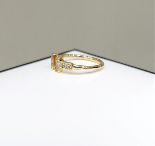 Tiffany & Co 18k Diamond Wire Ring 18K Gold Size 14 79594774