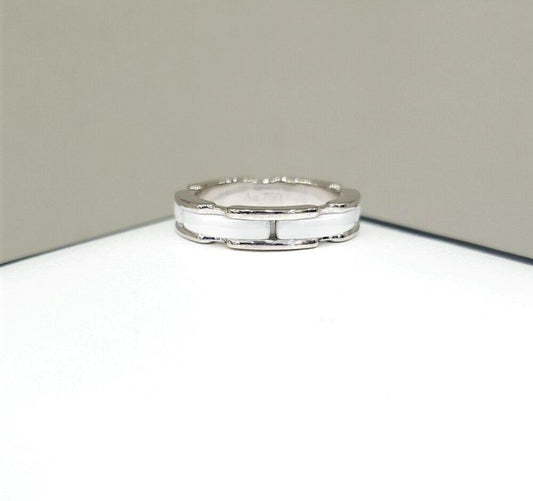 CHANEL White Ceramic Ultra Ring 47 J3091 105547143