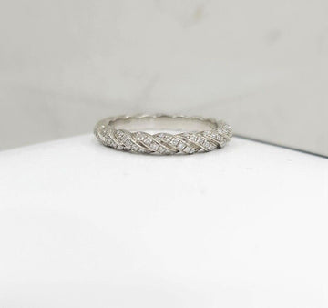 Fred Diamond Fostin Platinum Wedding Ring 48 4B0706 118338424