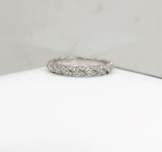 Fred Diamond Fostin Platinum Wedding Ring 48 4B0706 118338424