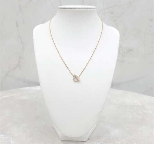 Hermes 18k Finesse Necklace 18K Rose Gold Diamond 117790857