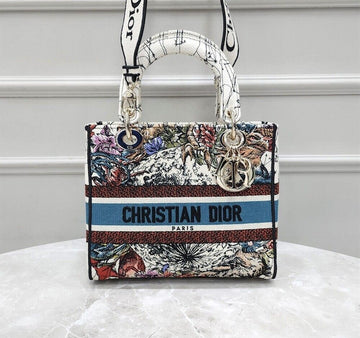 Dior Embroidered Lady Medium Latte Multi 99037014