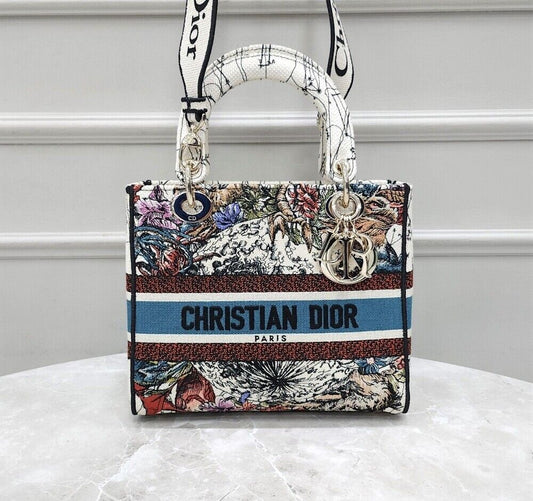 Dior Embroidered Lady Medium Latte Multi 99037014