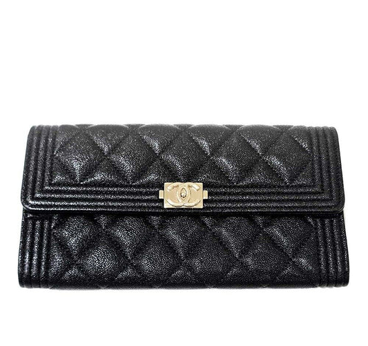 CHANEL Caviar Boy Long Wallet 7286020962 79995150