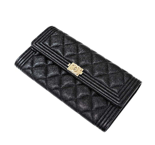 CHANEL Caviar Boy Long Wallet 7286020962 79995150