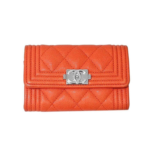 CHANEL Caviar Boy Card Holder 6543538779 40539584