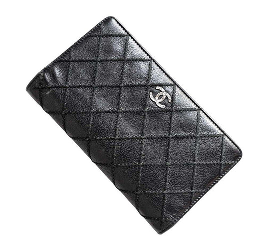 CHANEL Calfskin Stitched Long Wallet 7126991131 65320793