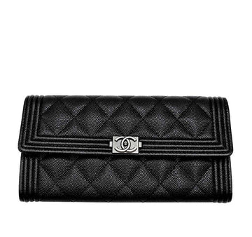 CHANEL Caviar Boy Long Wallet A80286 7504108264 125361500