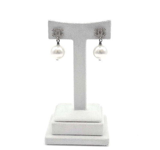 CHANEL Pearl Cubic Earrings 7162792426 70133287