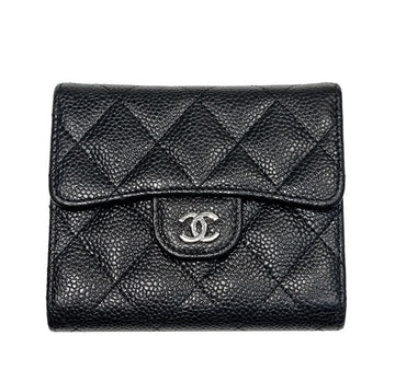 CHANEL キャビア素材の二つ折り財布 7466069096 121867056