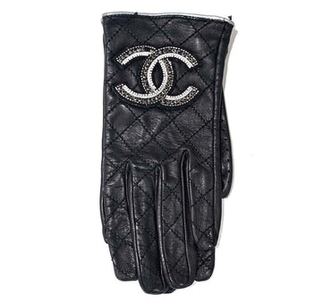 CHANEL CC Logo Lambskin Gloves 7123318720 64938118
