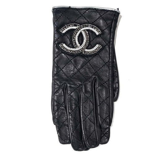 CHANEL CC Logo Lambskin Gloves 7123318720 64938118