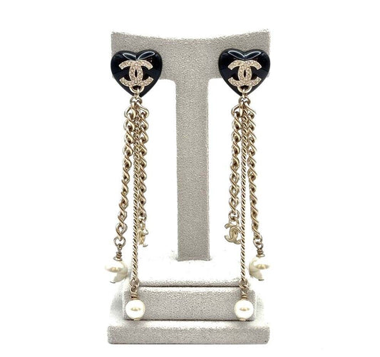 CHANEL Heart Drop Earrings 7508676524 125617775