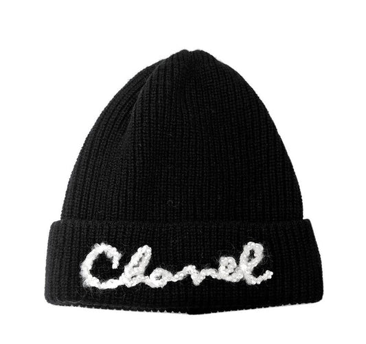 CHANEL Cashmere Pearl Decoration Beanie Hat 7494883961 124414370