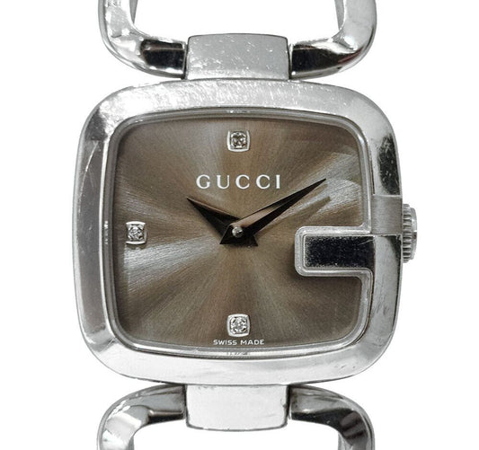 Gucci Diamond Steel Watch 125.5 7245321011 75831573