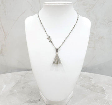 LOUIS VUITTON LVフェアプレインキュービックシルバーネックレス M01034 121376449