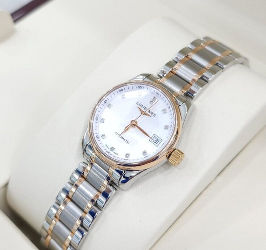 LONGINES ダイヤマスターコレクションオートマチックウォッチピンクゴールドコンビ25.5MM 105815761