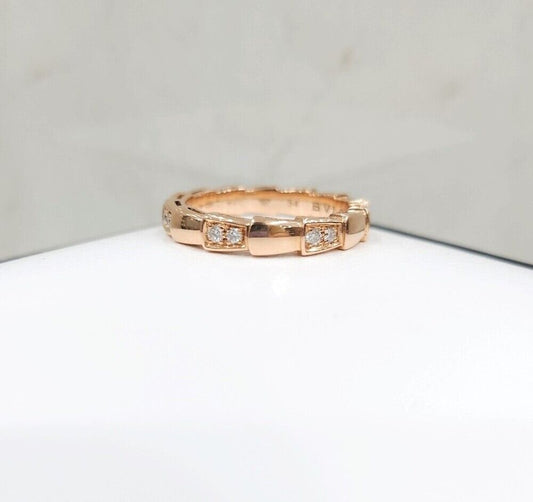 BULGARI 18k Diamant Serpenti Viper Ring 18K Roségold 54 116136860