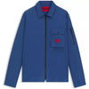 Hugo Boss Men's Red Cotton Long Sleeve Zip-Up Overshirt Blue 153143057 [P]