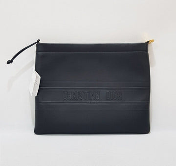 DIOR Clutch aus schwarzem Leder mit Logo S5543CGSB 146225293