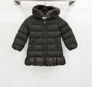 Moncler Kids Khaki Logo Padded Jumper 146520897