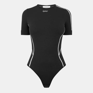 OFF WHITE XS/S レディース シームレス ストレッチ ボディスーツ 158406714 [P]