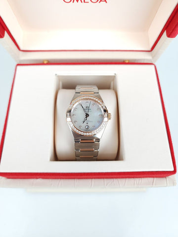 Omega Constellation Bezel Diamond Mother of Pearl Dial Comb Metal Watch 5853 76911475
