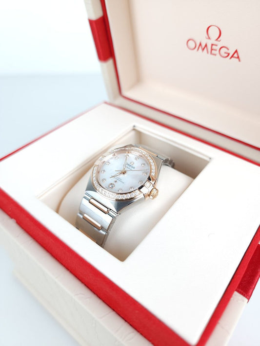 Omega Constellation Bezel Diamond Mother of Pearl Dial Comb Metal Watch 5853 76911475