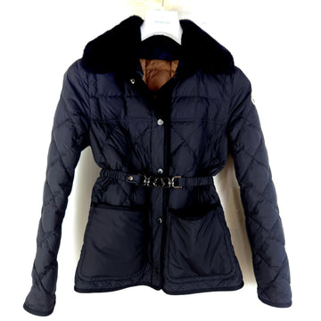 MONCLER Sina Daunenjacke mit Pelzbesatz und Gürtel 10369 139592957