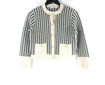 Dior Houndstooth Technical Cotton Twin Set Knit Cardigan 354W05AM324 11411 144790833