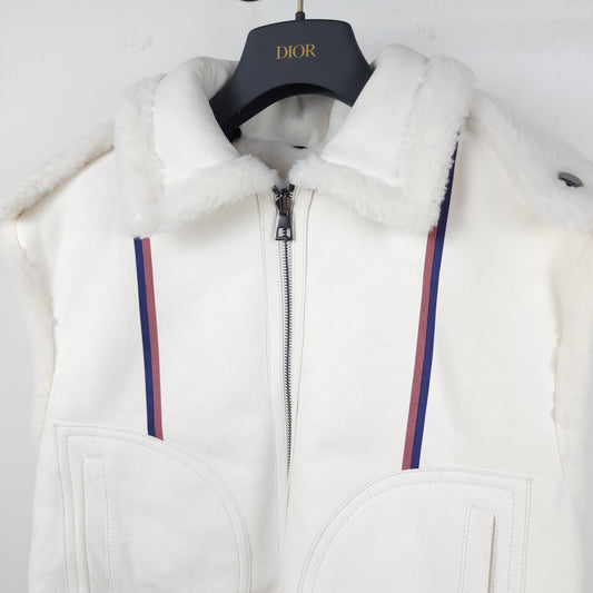 Dior Shearling Leather Hooded Vest 348G46AL870 7130 112859183