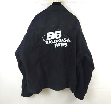 Balenciaga Hand Drawn BB Denim Jacket 724646 9857 137582774