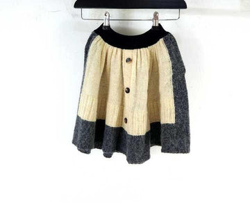 LOEWE ツートンウールスカート 11518 145522078