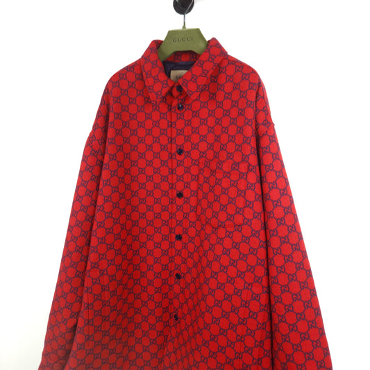 GUCCI gg GG Woll Flanell Padding Overshirt 7864 120433105
