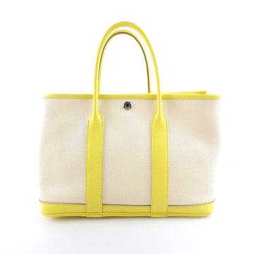 HERMES ファブリックガーデンパーティートートバッグ 6607 98840355
