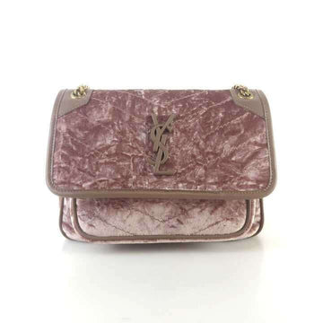 Saint Laurent Velvet Niki Baby Chain Shoulder Bag Crossbody 633160 11159 143553392